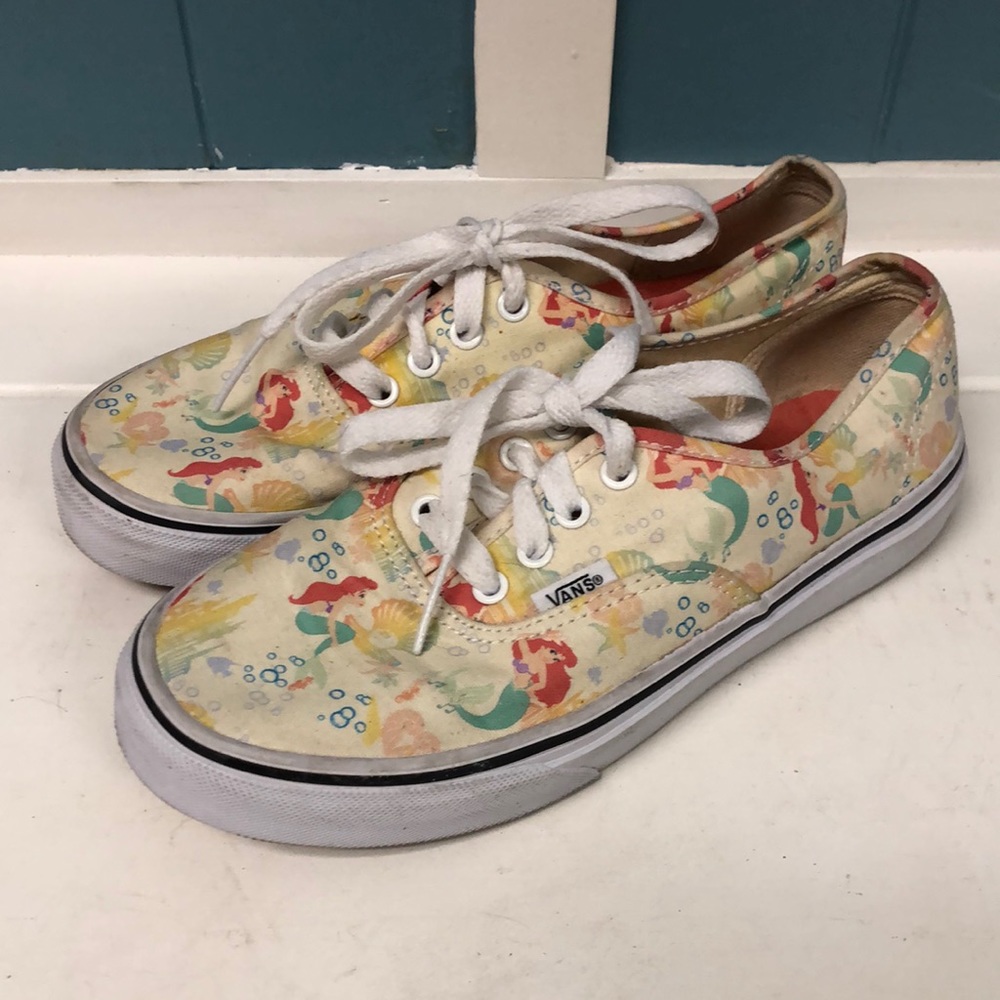 Disney x Vans little mermaid kids girls sneakers size‎ 4